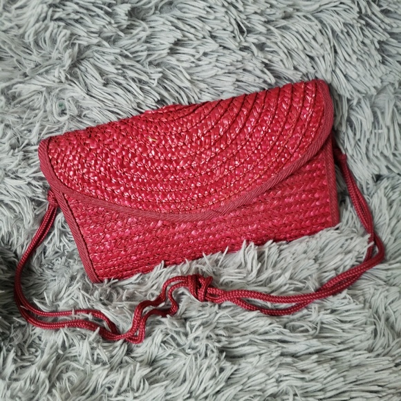 VINTAGE | Red Straw Croft&Barrow Clutch! - Picture 1 of 8